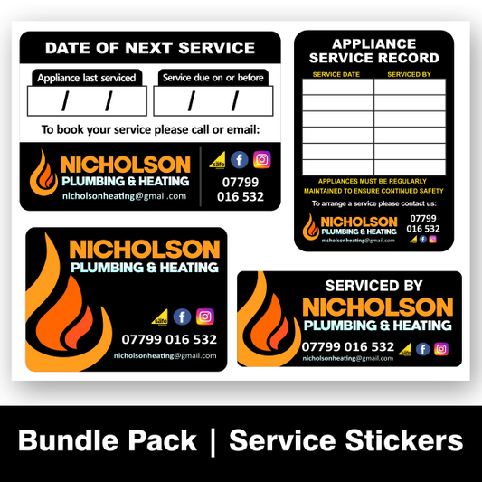 service labels heating engineer