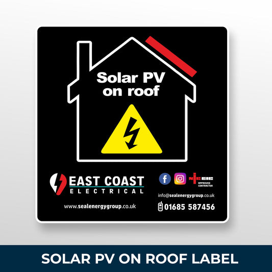 Solar PV on Roof Label